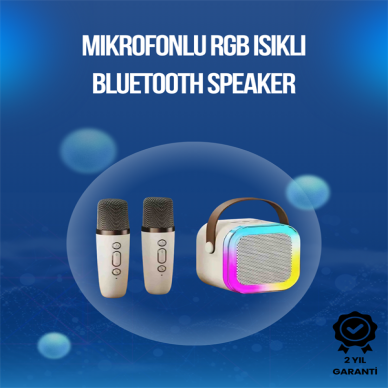 Bluetooth USB ve AUX Girişli Çok Fonksiyonlu Karaoke Hoparlör