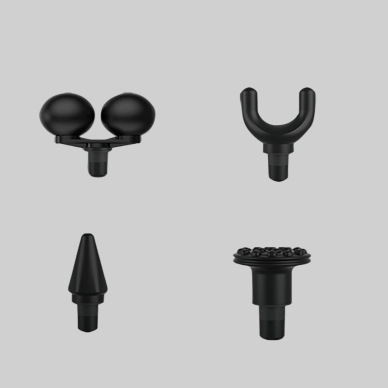 Şarjlı 4 Başlıklı Titreşimli Masaj Aleti Derin Kas Masajı Sporcu Destekli