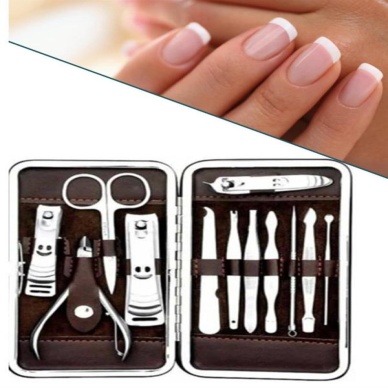 Tırnak Bakım Seti Tırnak Düzeltme Batık 12 Parça Çanta Tipi Manikür Pedikür