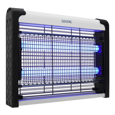 ASONIC AS-A28 Siyah 4W 2000V Masaüstü Zincir Askılı 2adet UV Mor Işıklı Siyah Kasa Sinek Öldürücü(1923)