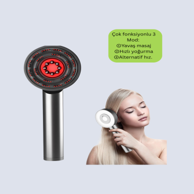 Saç Büyüme Destekleyici Elektrikli Masaj Tarak Yağ Aplikatörlü