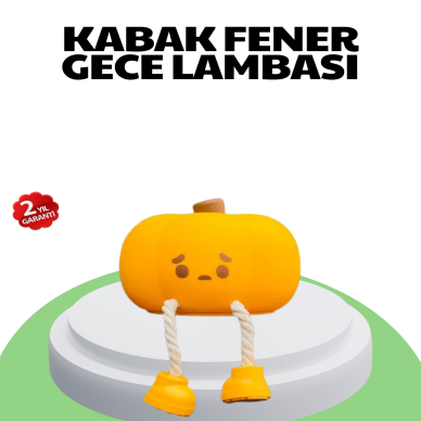 Şarjlı Pumpkin LED Masa Lambası Zamanlayıcılı Dokunmatik