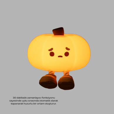 Şarjlı Pumpkin LED Masa Lambası Zamanlayıcılı Dokunmatik