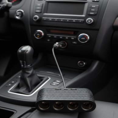 Araçlar İçin 4’lü Çakmak Çoklayıcı Type C USB ve Koruma Sistemli