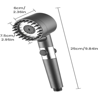 Duş Başlığı Profesyonel Masaj Başlıklı 3 Modlu Yeni Nesil Masaj Uçlu Su Tasarruflu