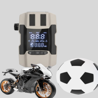 Araç Lastik Şişirme Pompası ve Akü Takviye Powerbank Bir Arada