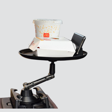 360° Döner Araç Bardaklık Tepsisi Geniş Yemek Alanlı Telefon Standlı