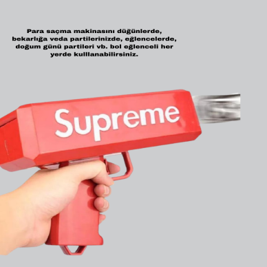 Para Saçma Makinesi Kırmızı Model 100’lü Sahte Para Hediyeli