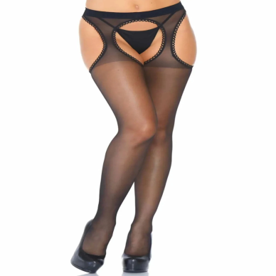 Siyah Özel Bölgesi Açık Fantazi Külotlu Çorap TM0935