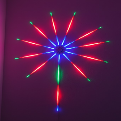 Akıllı RGB LED Havai Fişek Duvar Lambası Kumandalı ve Uygulama Kontrollü