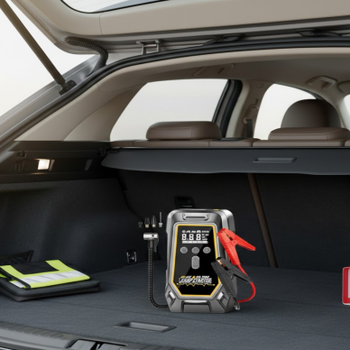 Araçlar İçin Akü Takviye ve Dijital Hava Kompresörü 16000 mAh