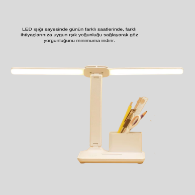 LED Işıklı Masa Lambası – Göz Yormayan Kısılabilir ve Esnek Başlıklı
