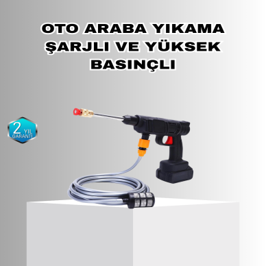 21V Akülü Basınçlı Yıkama Makinesi Çift Akülü ve Hızlı Şarj Özellikli