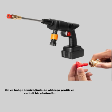 21V Akülü Basınçlı Yıkama Makinesi Çift Akülü ve Hızlı Şarj Özellikli