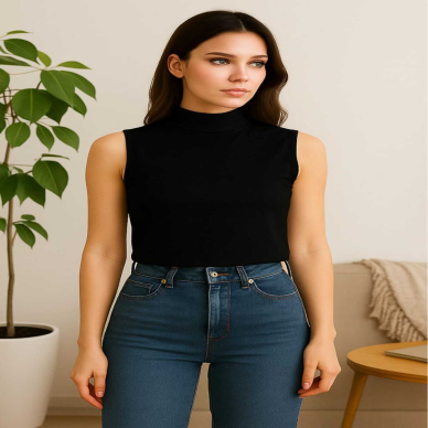 Kadın Kolsuz Body (2 Adet)-(17952)