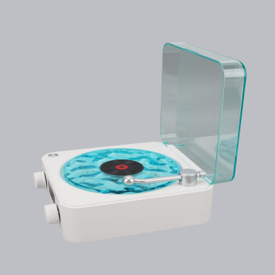 3-ü-1 Gece Işığı Bluetooth Hoparlör Dijital Saat Vintage Plak Çalar Tasarımlı