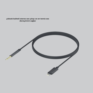 iPhone Lightning 3.5mm Aux Çevirici Kablo JH-023 Stereo Ses Aktarıcı