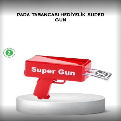 Para Dolar Saçma Para Atma Tabancası Otomatik Kırmızı Oyuncak