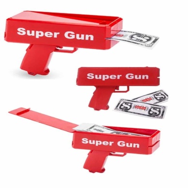 Para Dolar Saçma Para Atma Tabancası Otomatik Kırmızı Oyuncak