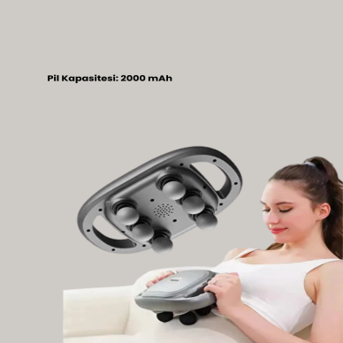 Profesyonel 6 Başlıklı Şarjlı Masaj Tabancası 2000 mAh Güçlü Performans
