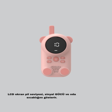 Bebek Telsizi LCD Ekran VOX İki Yönlü İletişim USB Şarj Hafif