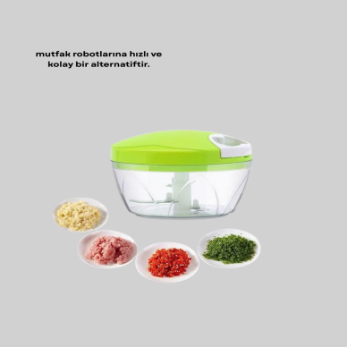 İpli Manuel Doğrayıcı Paslanmaz Çelik Bıçaklı