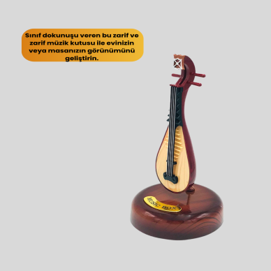 Enstrüman Figürlü Melodi Çalan Dekoratif Müzik Kutusu