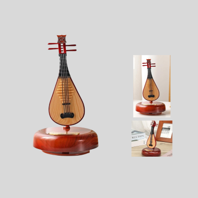 Enstrüman Figürlü Melodi Çalan Dekoratif Müzik Kutusu
