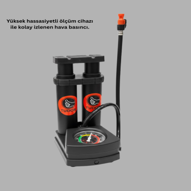 Ayaklı Bisiklet Pompası Basınç Göstergeli Çok Amaçlı