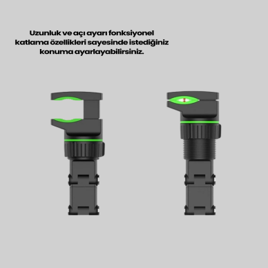 Dikiz Aynasına Takılan Telefon Tutucu Ayarlanabilir Çok Yönlü Araç Aksesuarı