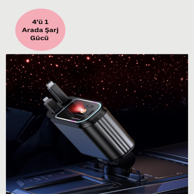 BMW Mercedes Audi Volkswagen Araçlar için 4’ü 1 Arada Hızlı Şarj Cihazı