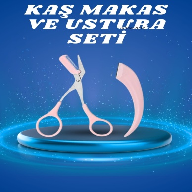 Profesyonel Taraklı Kaş Usturası ve Kaş Makası Bıyık Alma Kaş Usturası