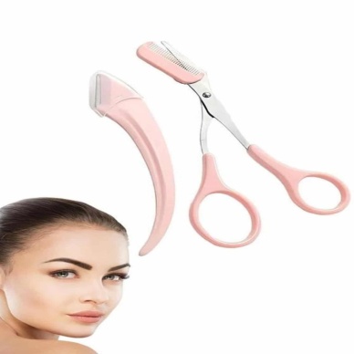 Profesyonel Taraklı Kaş Usturası ve Kaş Makası Bıyık Alma Kaş Usturası