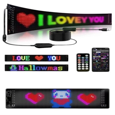 Matrix Led Cama Yapışan Telefon Kontrollü Panel Dijital Ekran Kumandalı