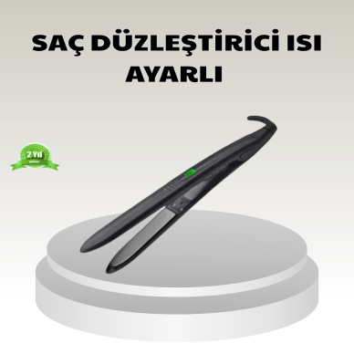 Dijital Ekranlı Isı Ayarlı Saç Düzleştirici – Titanyum Plaka Seyahat Dostu Tasarım