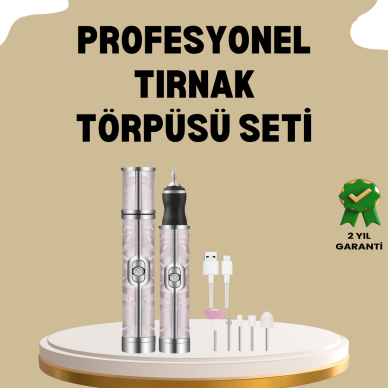 USB Şarjlı Profesyonel 20.000 RPM Elektrikli Oje Sökücü ve Tırnak Bakım Aleti