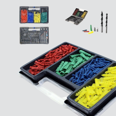 Kapsamlı Matkap Ucu Seti Organizer Kutulu Ahşap Metal Beton Delme