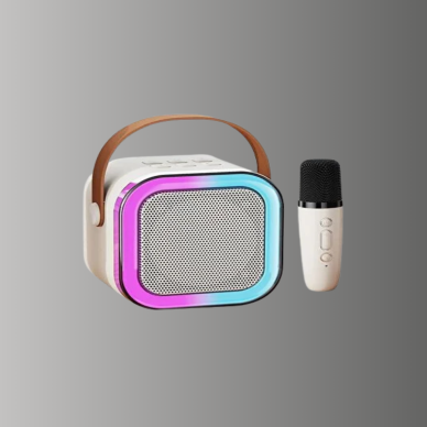 Karaoke Mikrofon Hoparlör Seti Bluetooth Kablosuz Taşınabilir