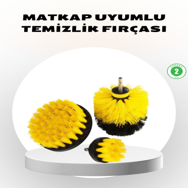 3’lü Matkap Ucu Fırça Seti – Derinlemesine Temizlik Tüm Yüzeylerle Uyumlu