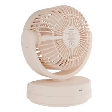 EVEREST EFN-509 KREM 3 Kademeli Hız 175cm 3 Kanat Pervane ve Çerçeve Masaüstü USB Vantilatör(1923)