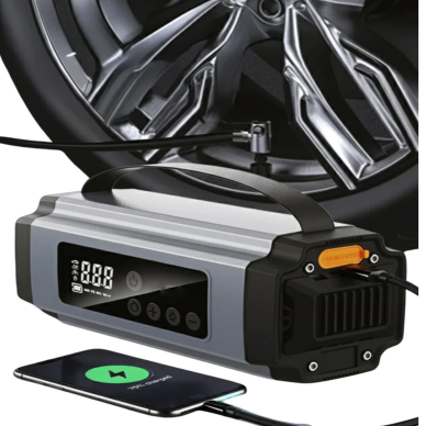 Yolda Kalmaya Son Dijital Ekranlı Akü Takviye ve Hava Kompresörü Çok Fonksiyonlu Acil Güç Ünitesi