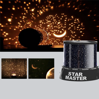 Galaxy Efektli LED Yıldız Projektör Renk Değiştirmeli Oda Aydınlatması