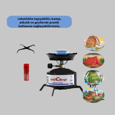 Kamp Ocağı Seti Taşınabilir Tüp ve Denge Aparatlı