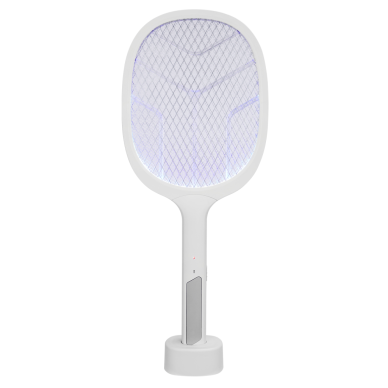 ASONIC AS-A25 Beyaz-Gri 3000V Raket Tipi UV Mor Işıklı 1200mAh Bataryalı Şarj Edilebilir Sinek Öldürücü(1923)