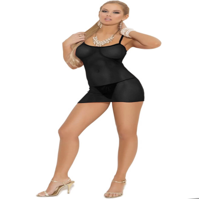 Siyah Tül Fantazi Gecelik TM1124