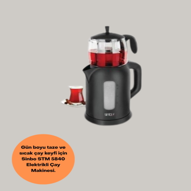 Susuz Çalışma Emniyetli Sinbo Elektrikli Çay Makinesi