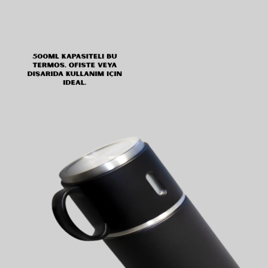 Paslanmaz Çelik Termos Seti | 500 ml Kapasite 6-12 Saat Isı Koruma Hediye Kutulu