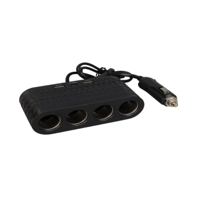 4 Çakmak Girişli Araç Çoklayıcı Type C ve USB Destekli Güvenli Güç Dağıtıcı