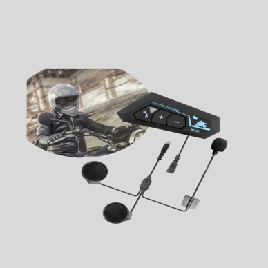 Motosiklet Kaskı İçin Bluetooth Kulaklık – Kablosuz Mikrofonlu Gürültü Azaltmalı BT22