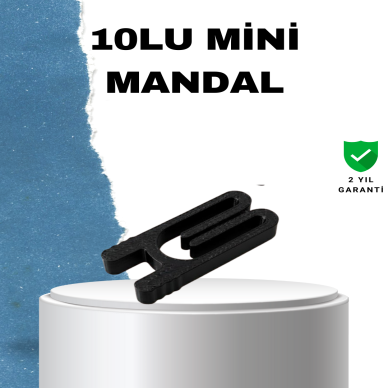 Tekrar Kullanılabilir Poşet Mandalı Siyah 10 Adet